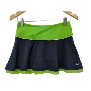 Nike Tennis Golf Skort Blue Green Elastic Waist Dri Fit Womens Small